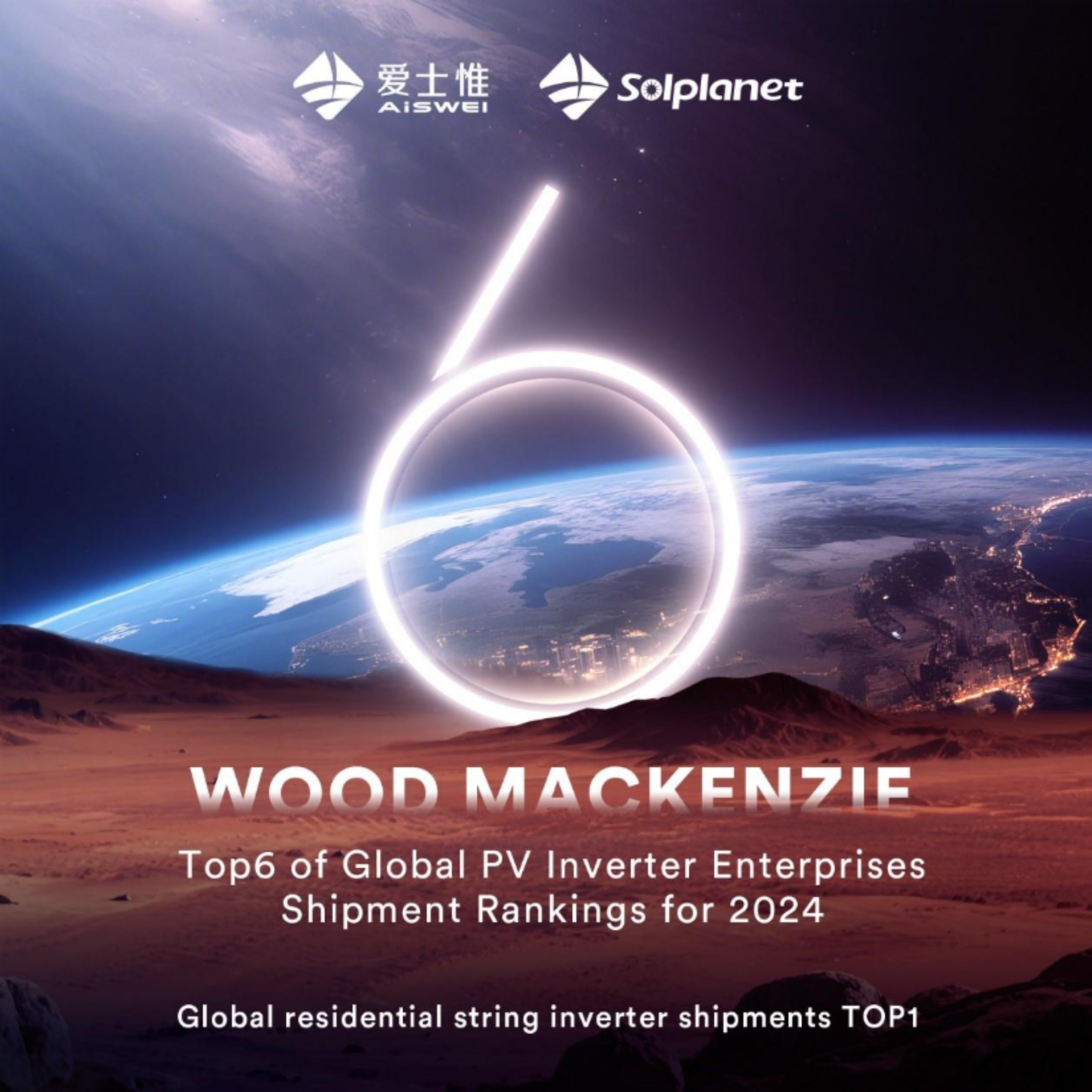 AISWEI, Parent Company of Solplanet, Tops Global Residential Inverter Shipments and Secures 6th Position Overall in 2024 Rankings
