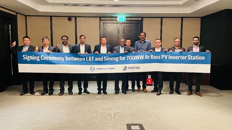 Sineng Electric Signed the Contract with Larsen & Toubro to Power a 700MW PV Project in Saudi Arabia