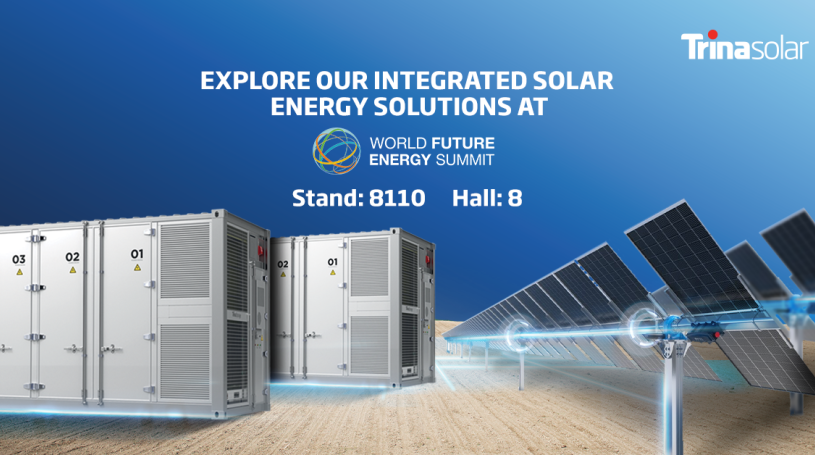 TRINA SOLAR TO SHOWCASE INTEGRATED ENERGY SOLUTIONS AT WORLD FUTURE ENERGY SUMMIT