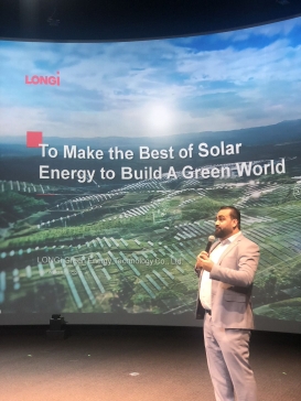 LONGi displays the Record Breaking HBC Cell at the Cleantech Innovators Exhibition by DEWA