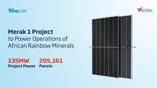 Trina Solar, SOLA, and WBHO to Power a South African Mining Operation with 135MW Merak 1 Project