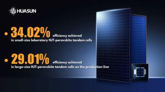 Huasun Achieves Record 34.02% Efficiency in HJT-Perovskite Tandem Solar Cells